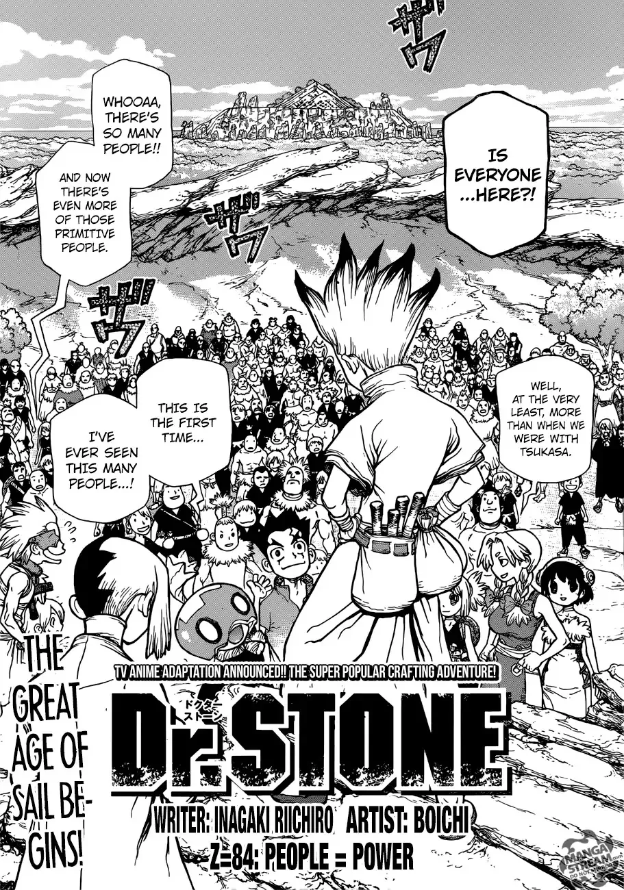 Read Dr. Stone Chapter 84 - People = Power Online