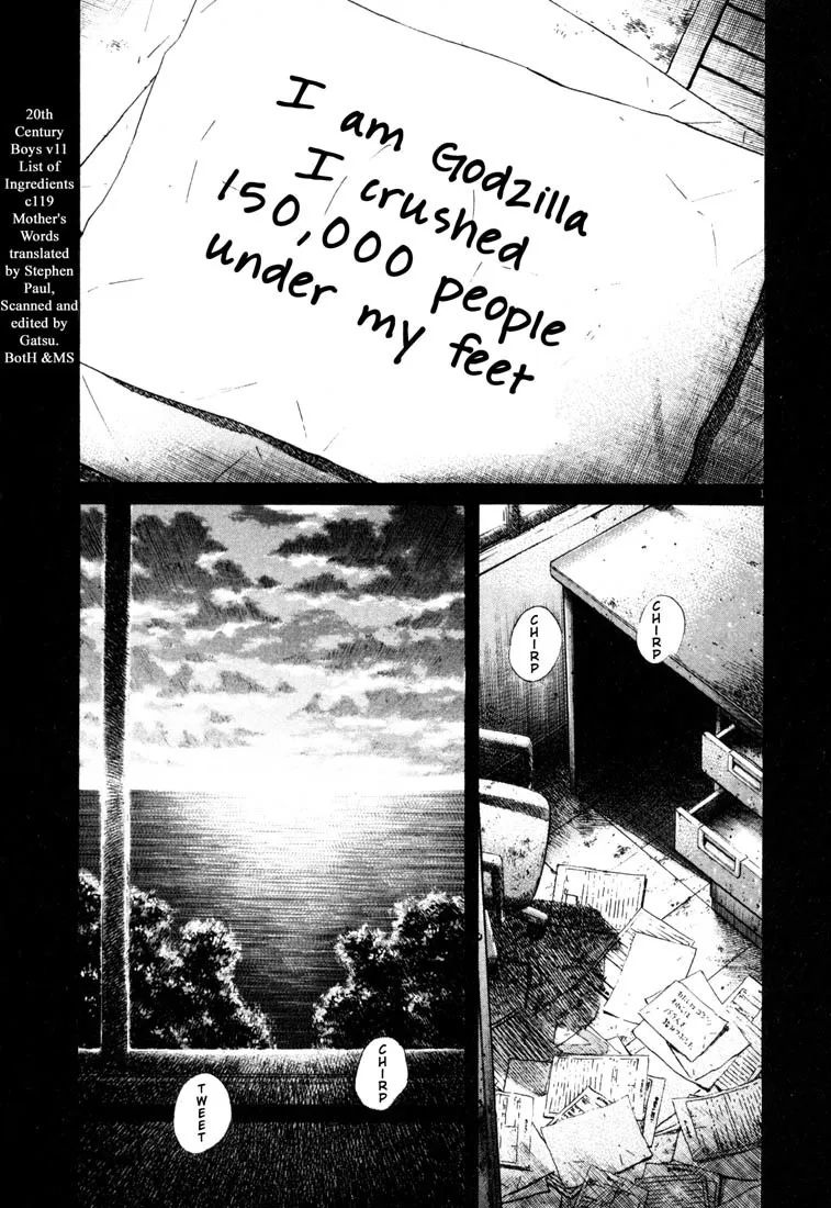 Read 20th Century Boys Chapter 119 - Mother's Words Online