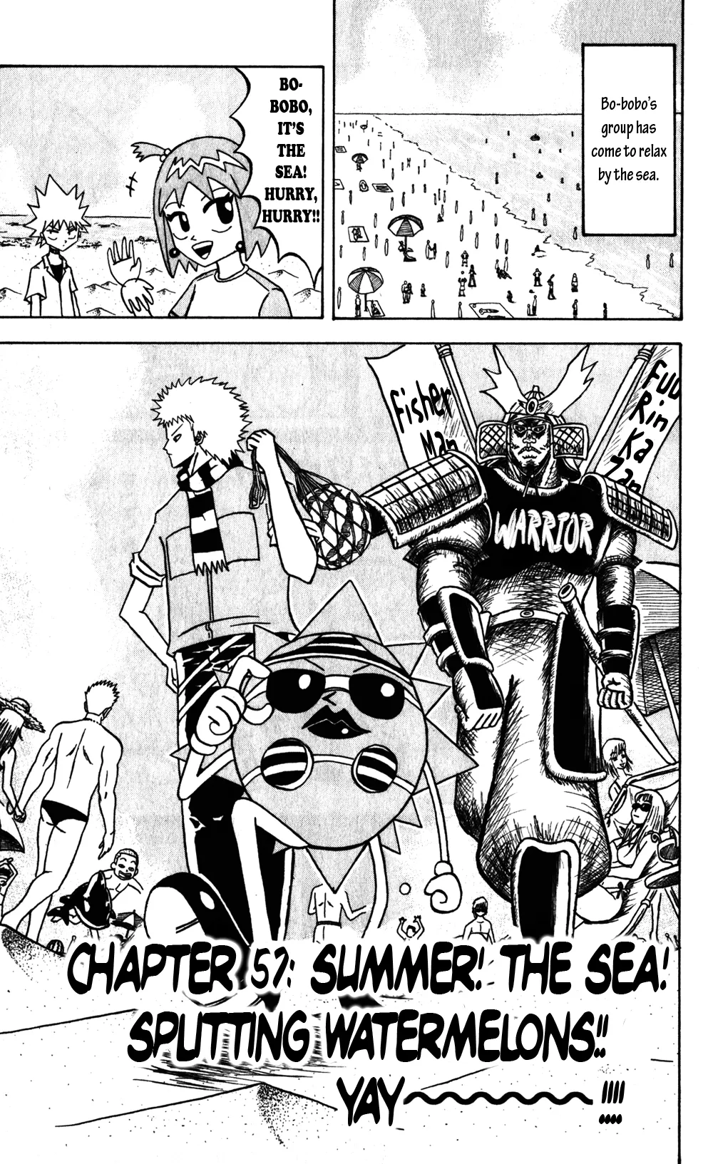 Read Bobobo-bo Bo-bobo Chapter 57 - Summer! The Sea! Splitting Watermelons!! Yaaay!!!! Online