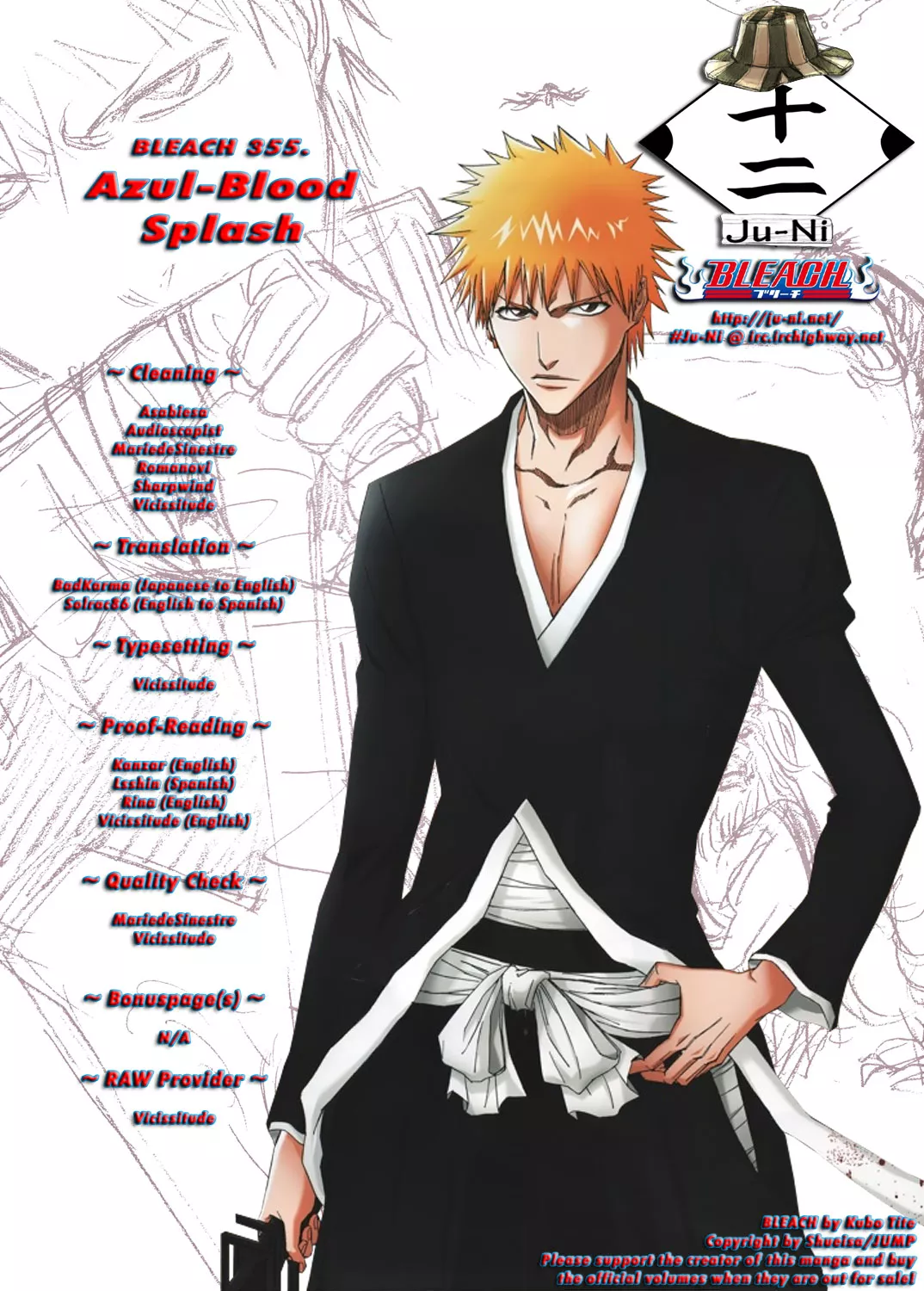 Read Bleach Chapter 355 - Azul-Blood Splash Online