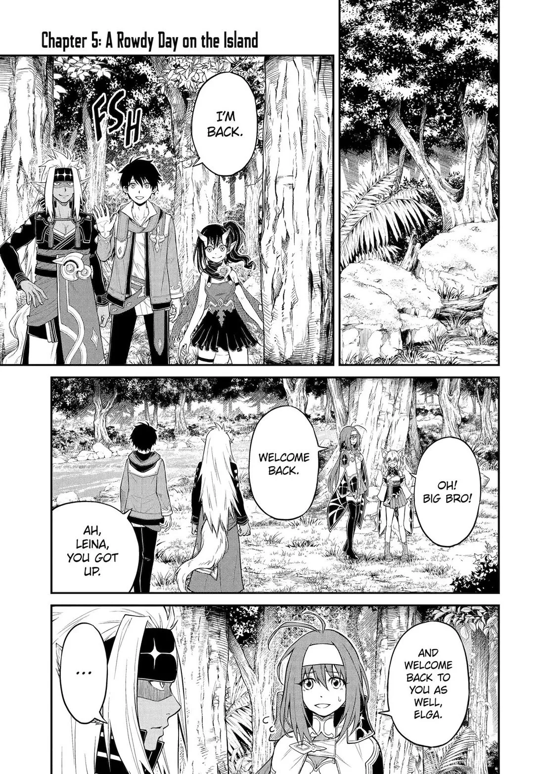 Read Tensei shitara Saikyoushu-tachi ga Sumau Shima deshita. Kono Shima de Slow Life wo Tanoshimimasu Chapter 5 Online