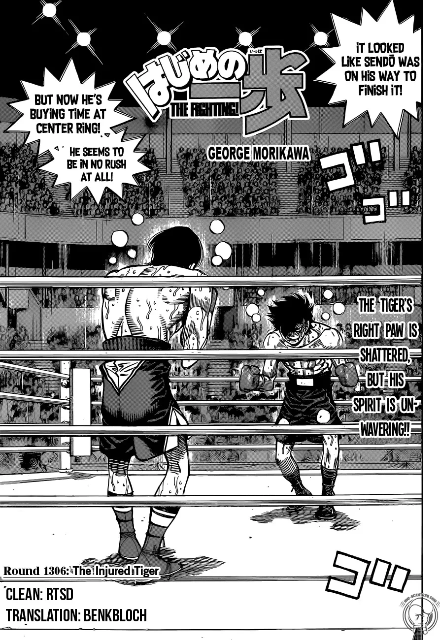 Read Hajime no Ippo Chapter 1306 - The Injured Tiger Online