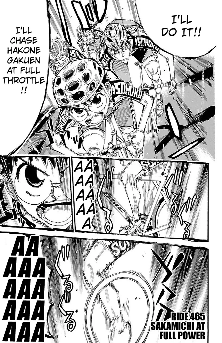 Read Yowamushi Pedal Chapter 465 - Sakamichi At Full Power Online