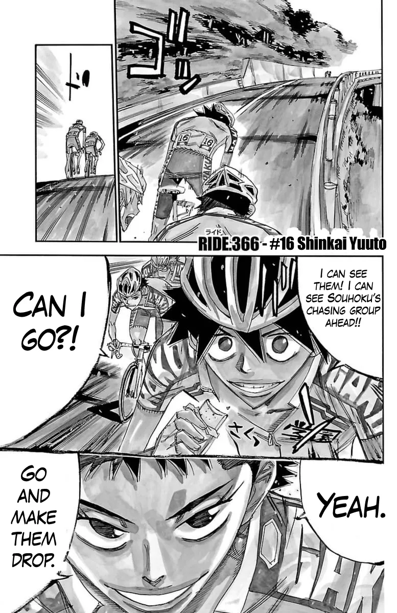 Read Yowamushi Pedal Chapter 366 - #16, Shinkai Yuuto Online