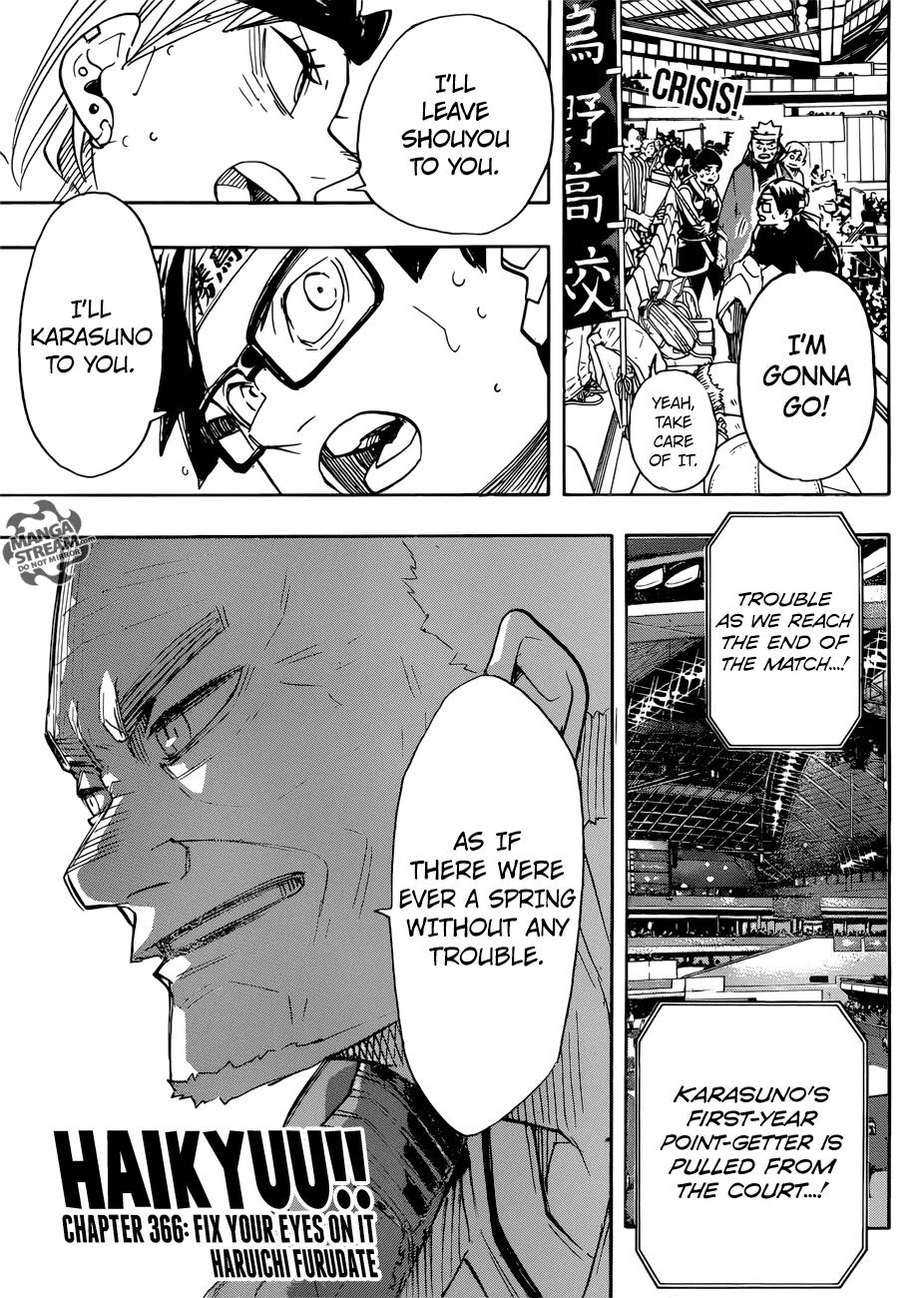 Read Haikyu!! Chapter 366 - Fix your eyes on it Online