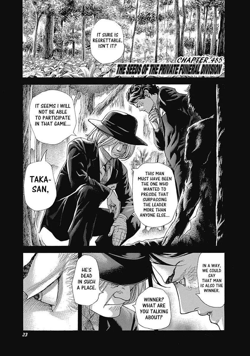 Read Usogui Chapter 485 - The Seeds Of The Private Funeral Division Online