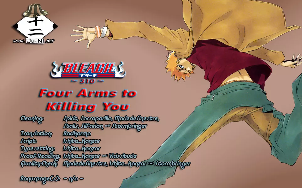 Read Bleach Chapter 310 - Four Arms to Killing You Online