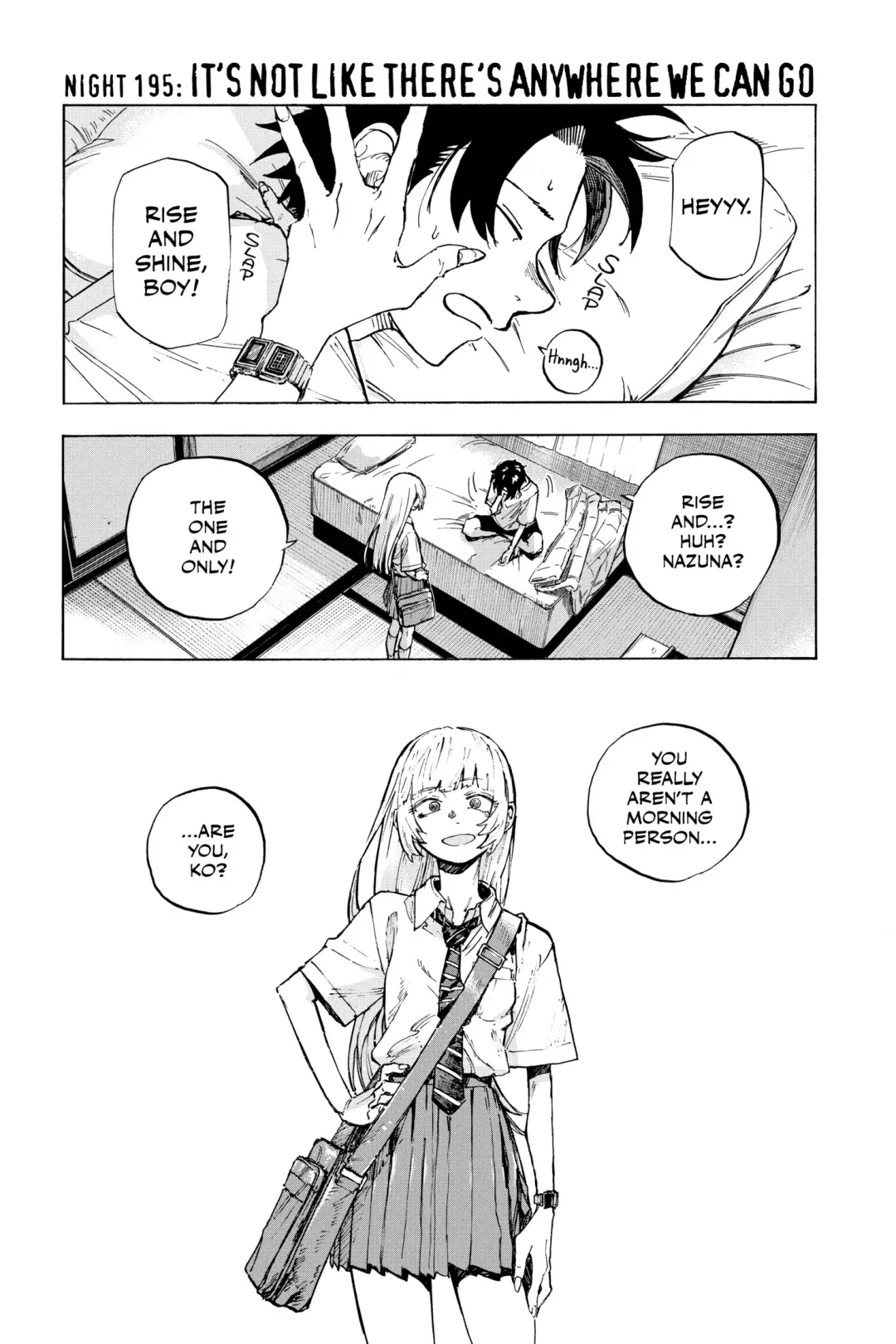Read Yofukashi no Uta Chapter 195 Online