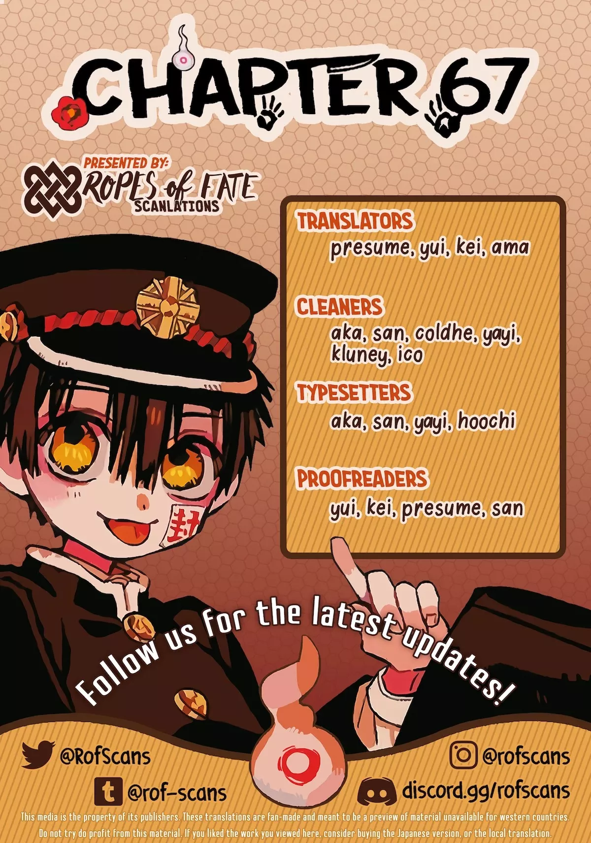 Read Jibaku Shounen Hanako-kun Chapter 67 - Sumire (Part 2) Online