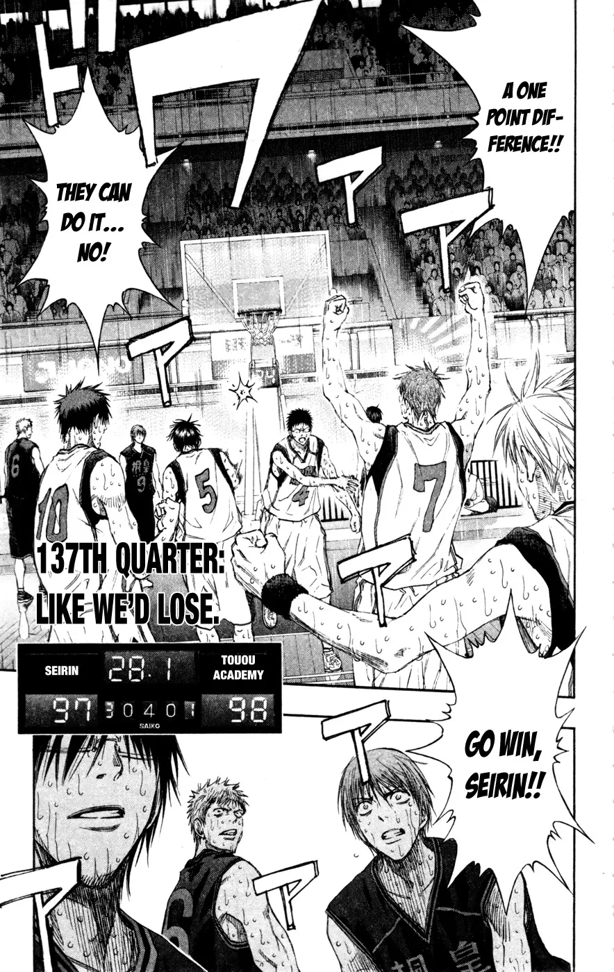 Read Kuroko no Basket Chapter 137 - Like we'd lose. Online