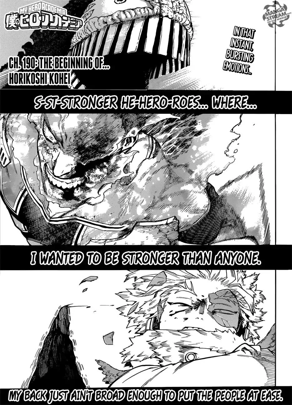 Read Boku no Hero Academia Chapter 190 - The Beginning of Horikoshi Kohei Online