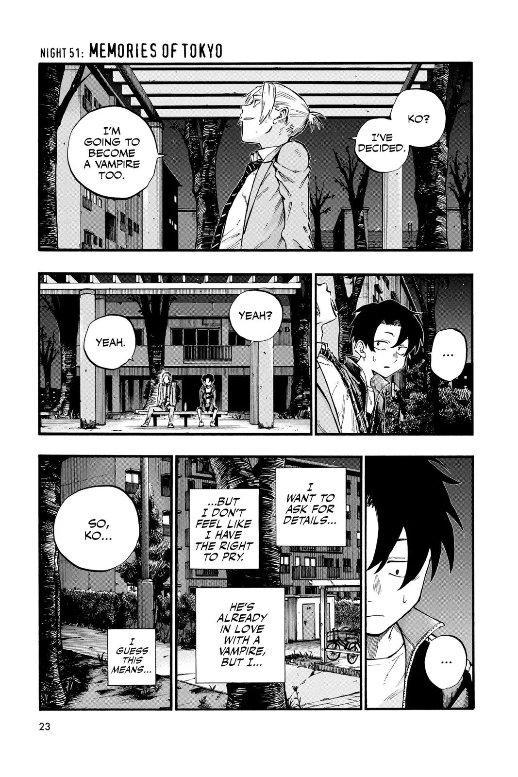Read Yofukashi no Uta Chapter 51 Online