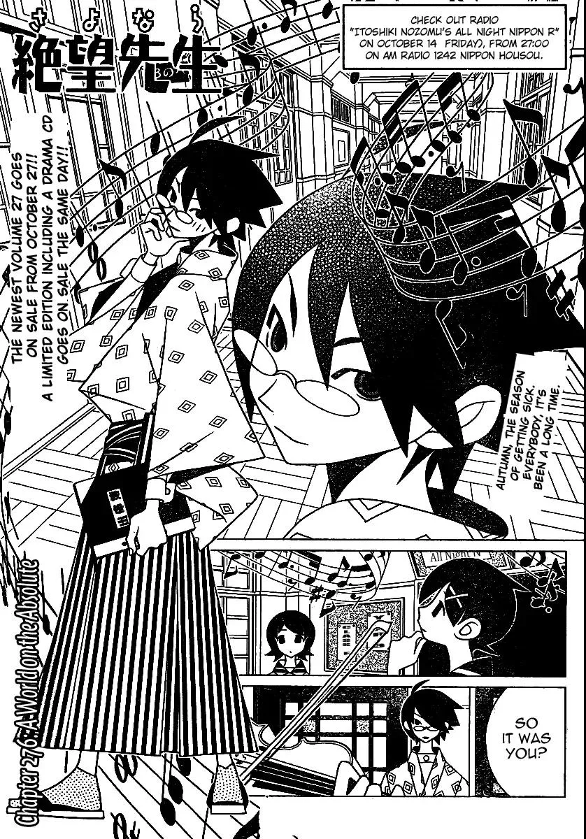 Read Sayonara Zetsubou Sensei Chapter 276 Online