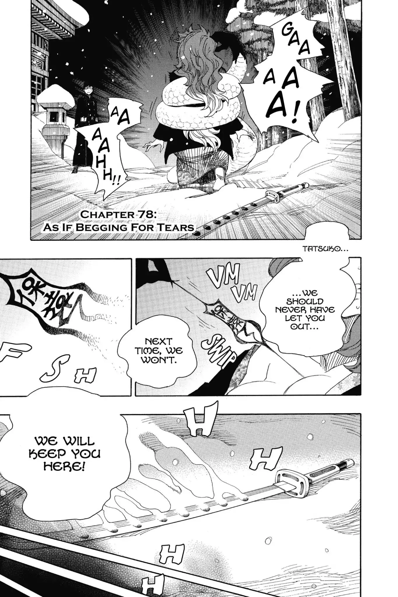 Read Ao no Exorcist Chapter 78 - As If Begging for Tears Online