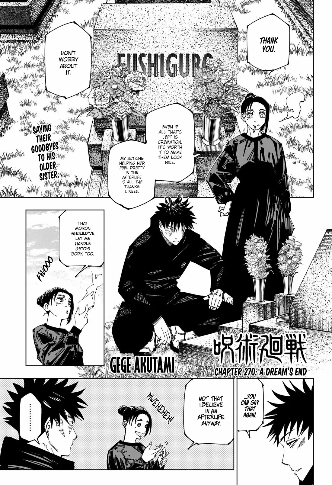 Read Jujutsu Kaisen Chapter 270 Online