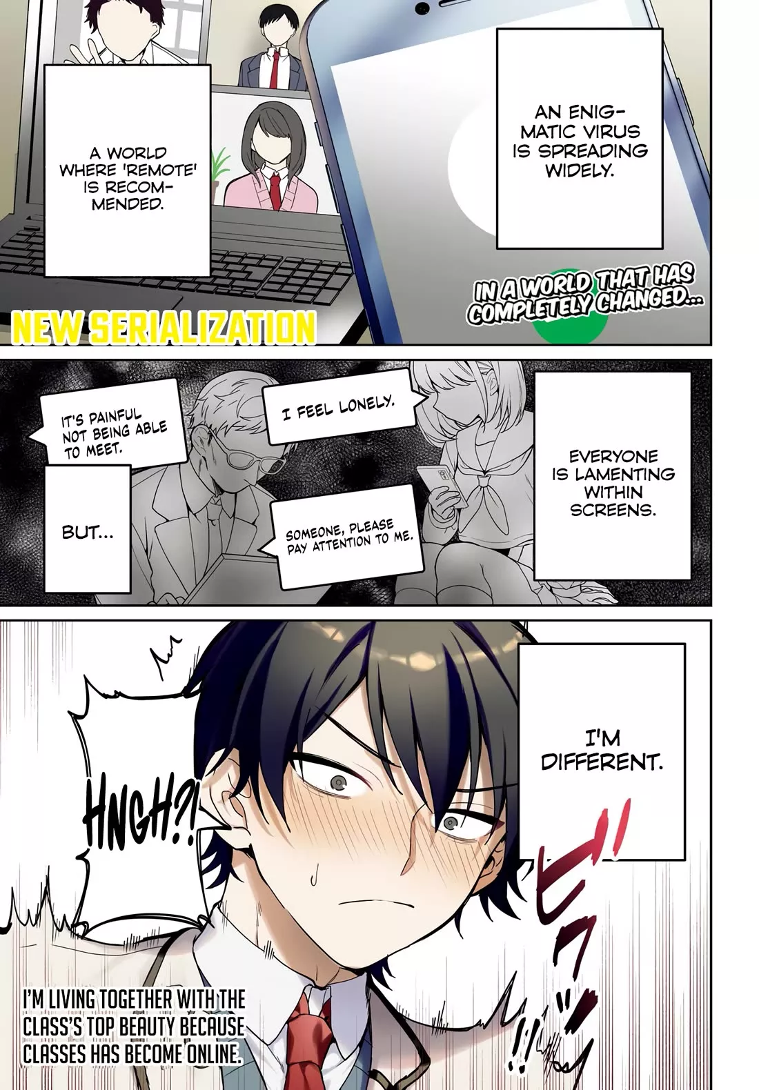 Read Remote Jugyou ni Nattara Class 1 no Bishoujo to Doukyo suru Koto ni Natta Chapter 1 Online