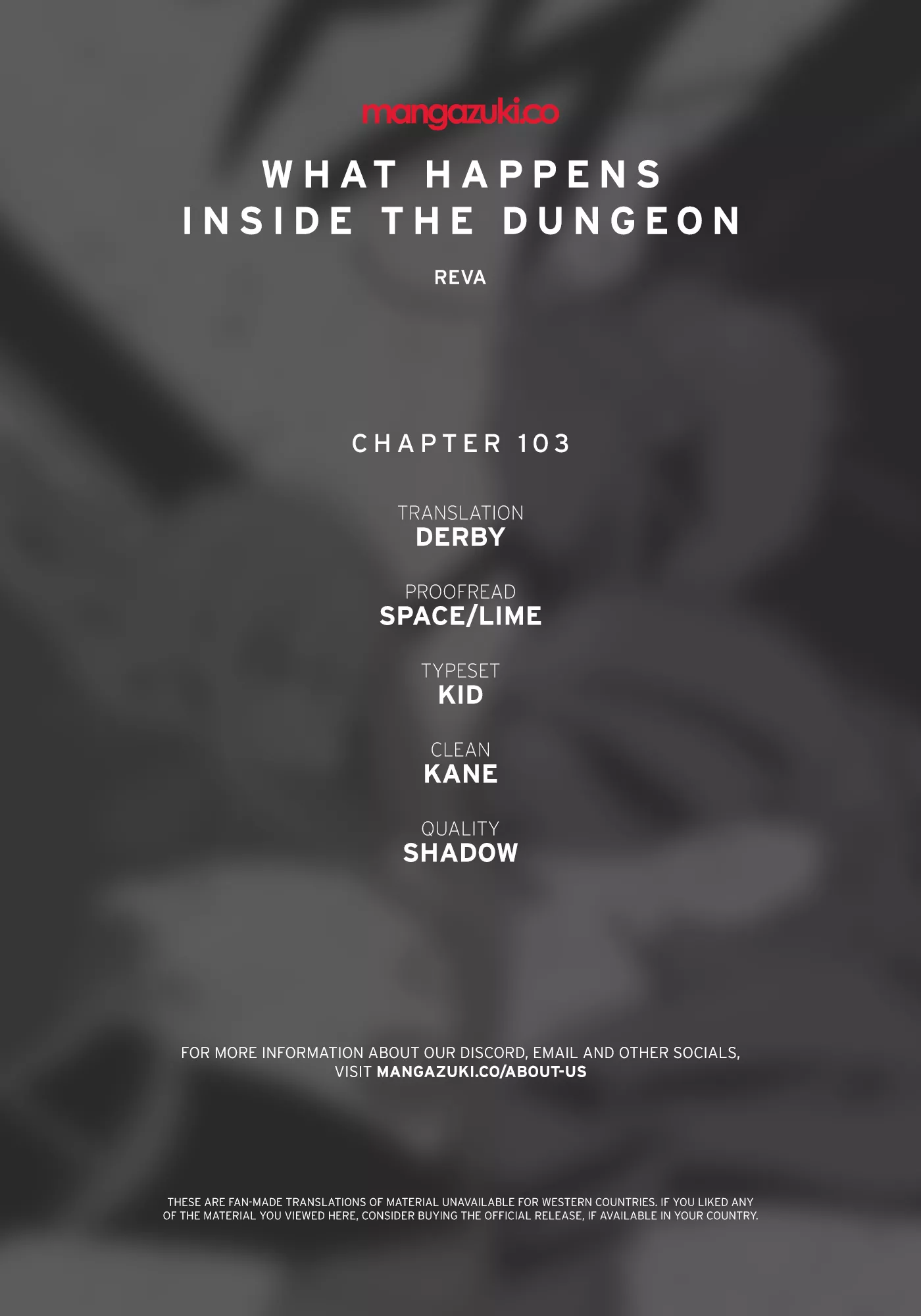 Read What Happens Inside the Dungeon Chapter 103 Online
