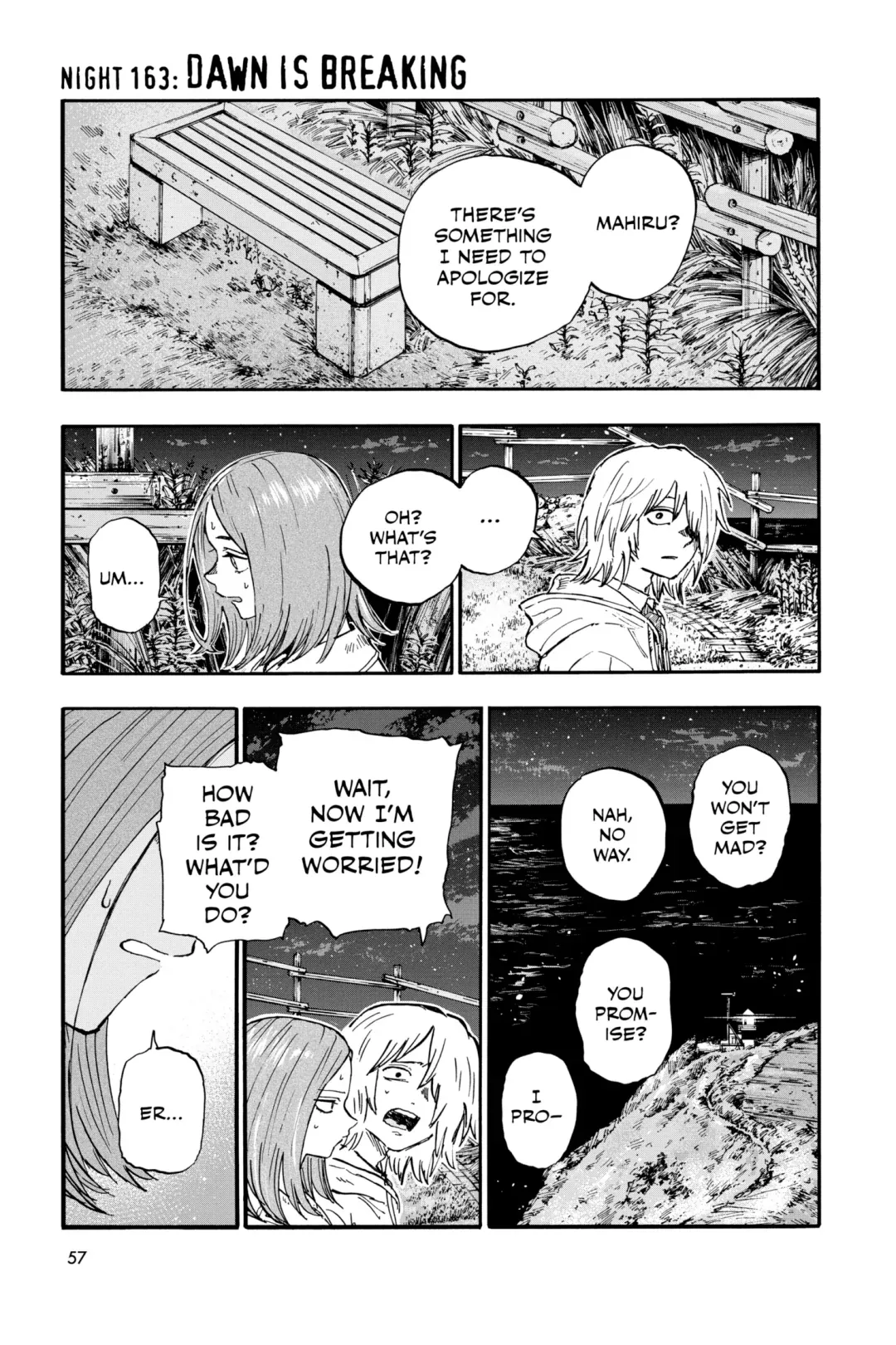 Read Yofukashi no Uta Chapter 163 Online