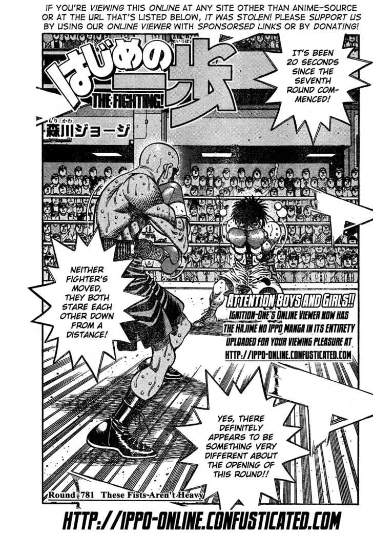 Read Hajime no Ippo Chapter 781 - These Fists aren't heavy Online