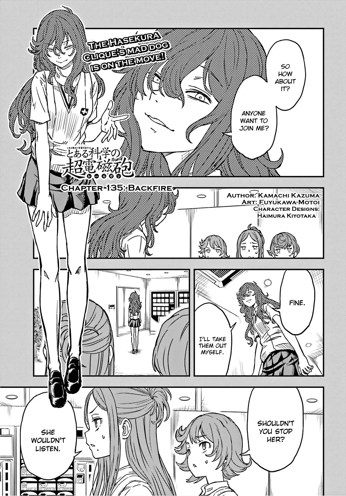 Read To Aru Kagaku no Railgun Chapter 135 - Backfire Online