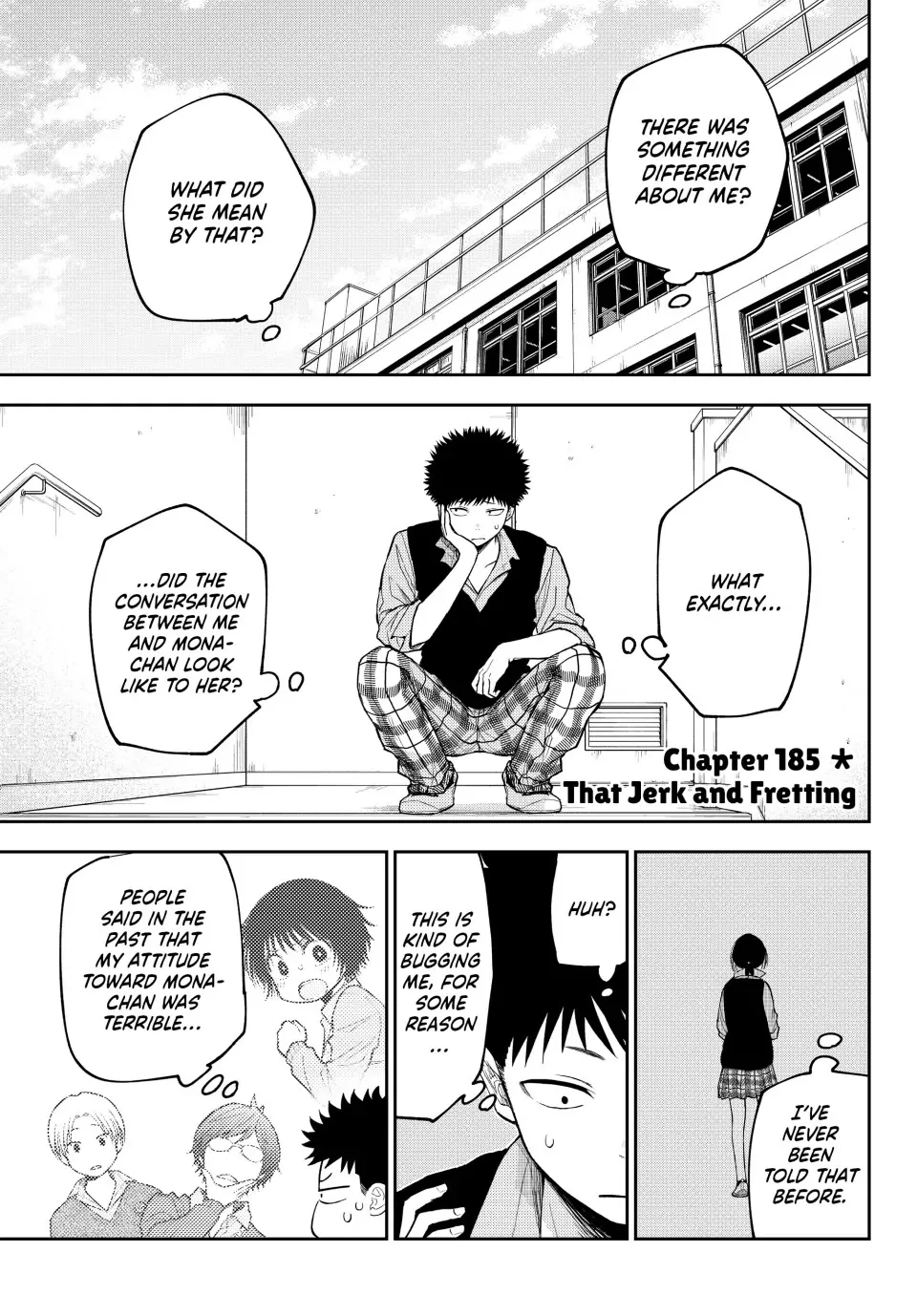 Read My Charms Are Wasted On Kuroiwa Medaka Chapter 185 - That Jerk and Fretting Online