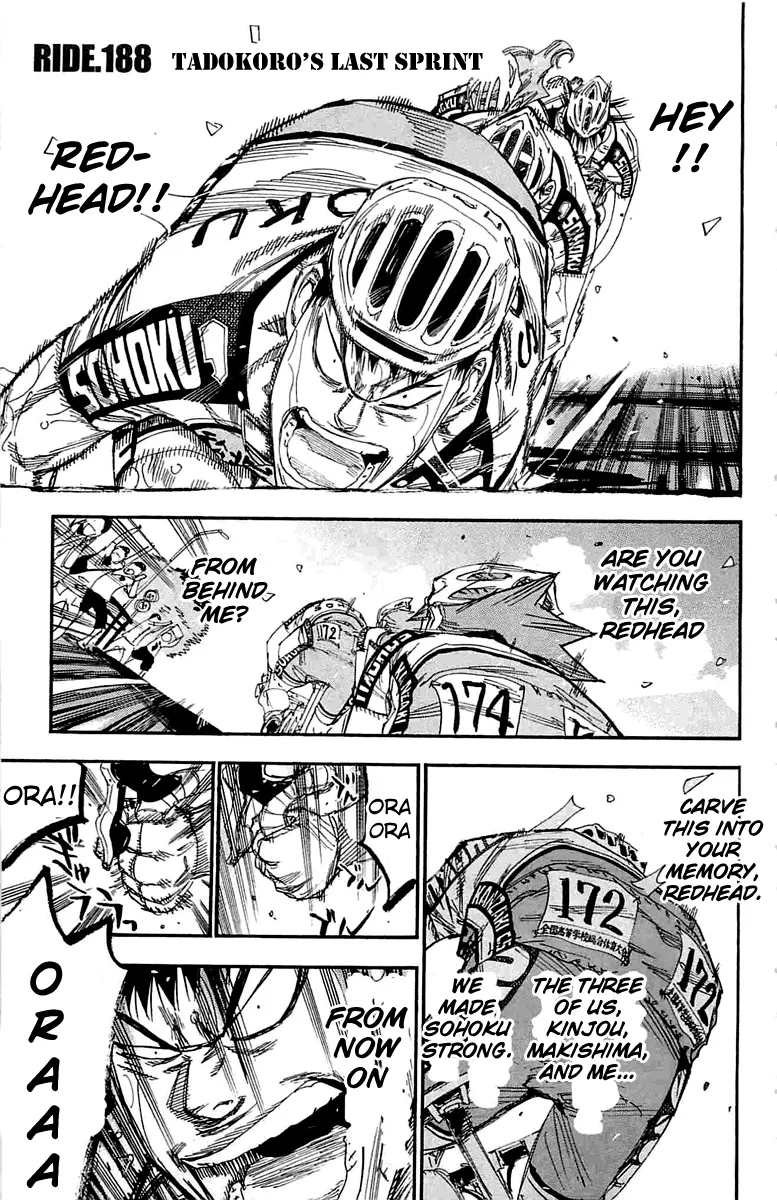 Read Yowamushi Pedal Chapter 188 - Takedoro's Last Sprit Online