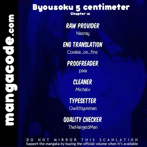 Read Byousoku 5 Centimeter Chapter 10 - One More Time, One More Chance Online