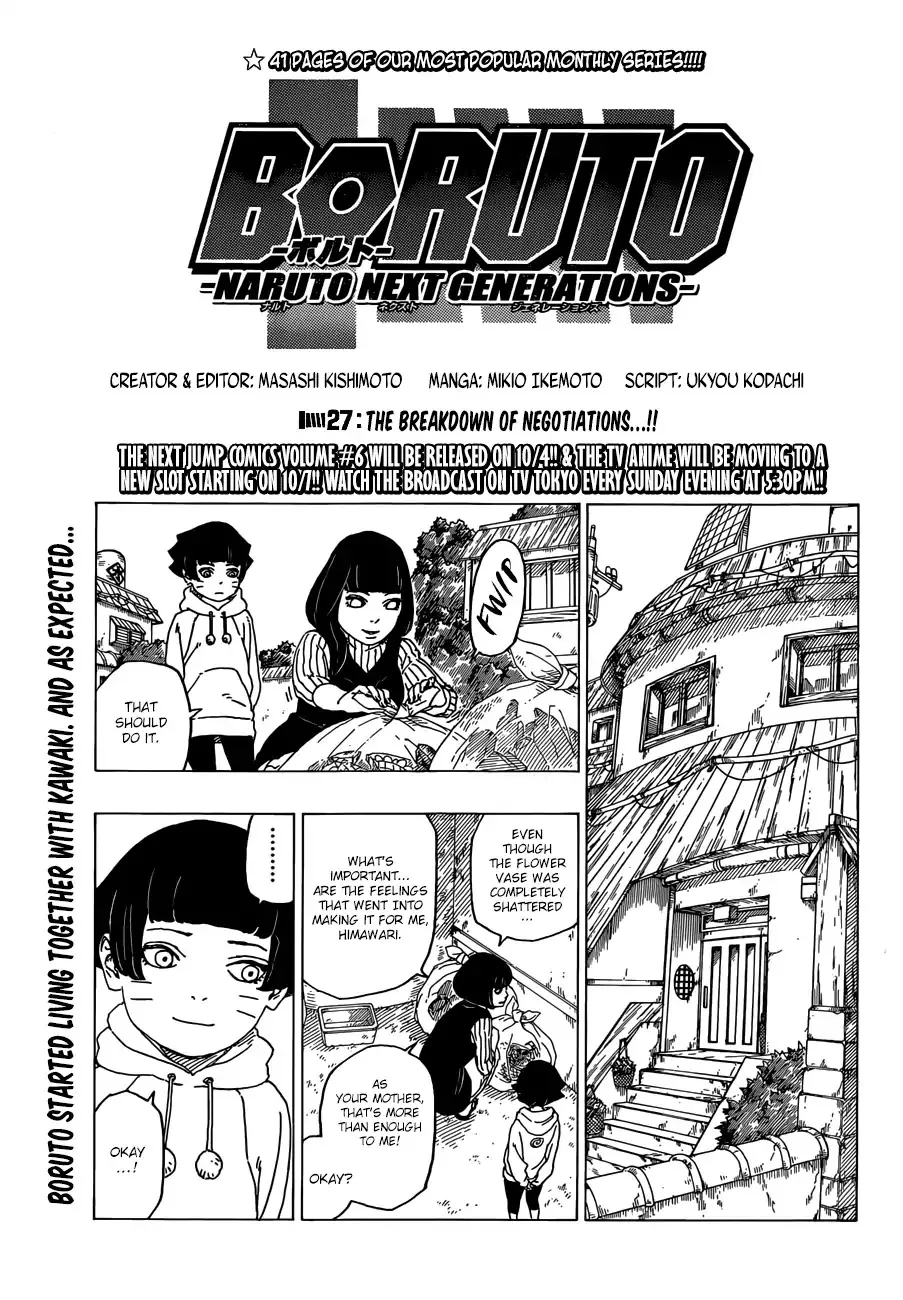 Read Boruto: Naruto Next Generations Chapter 27 - The Breakdown of Negotiations...!! Online