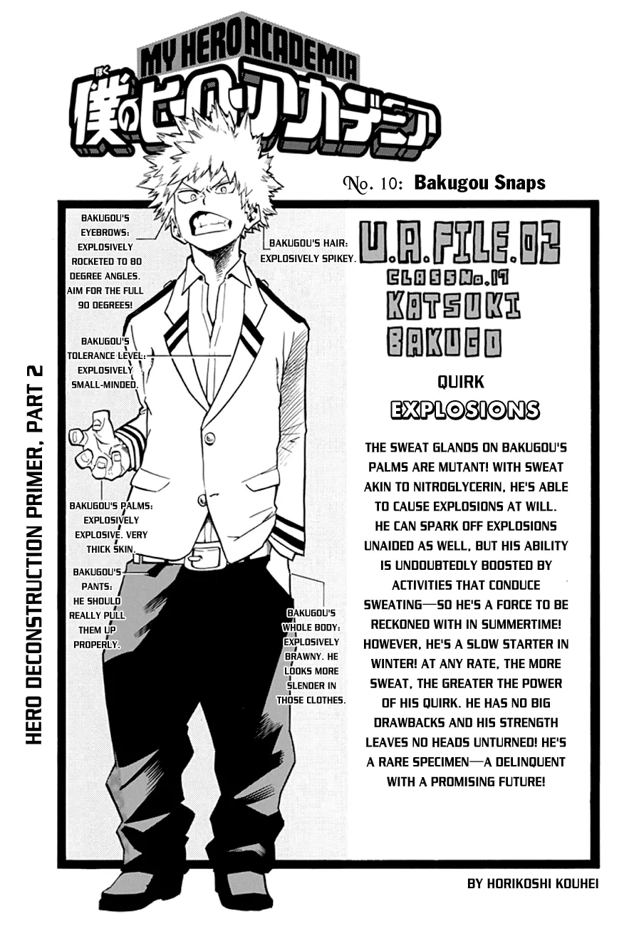 Read Boku no Hero Academia Chapter 10 - Bakugo Snaps Online