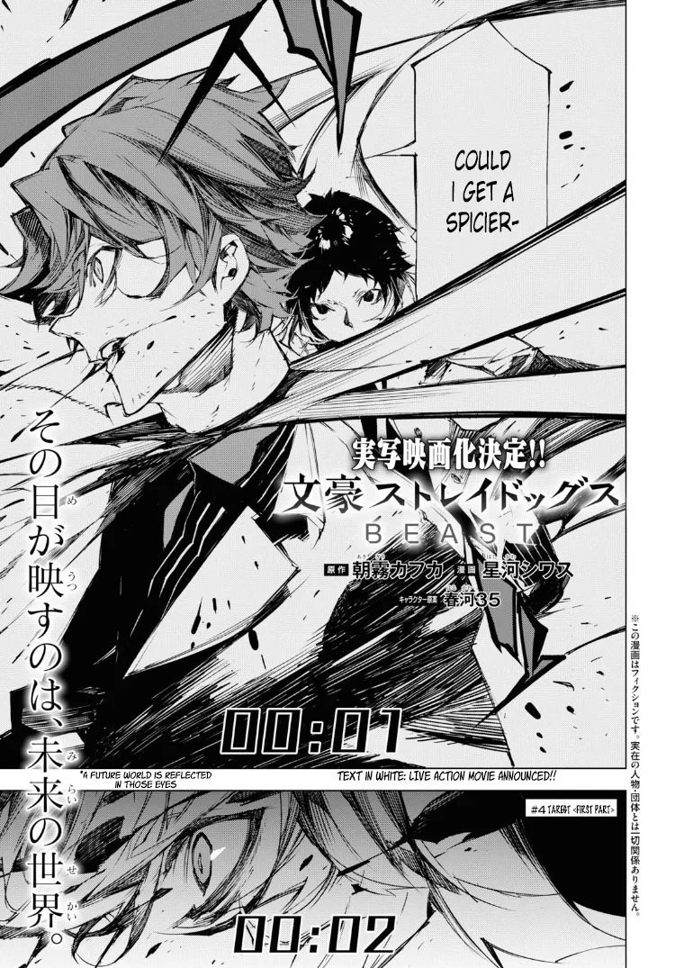 Read Bungou Stray Dogs Beast Chapter 4 - Target <First Part> Online