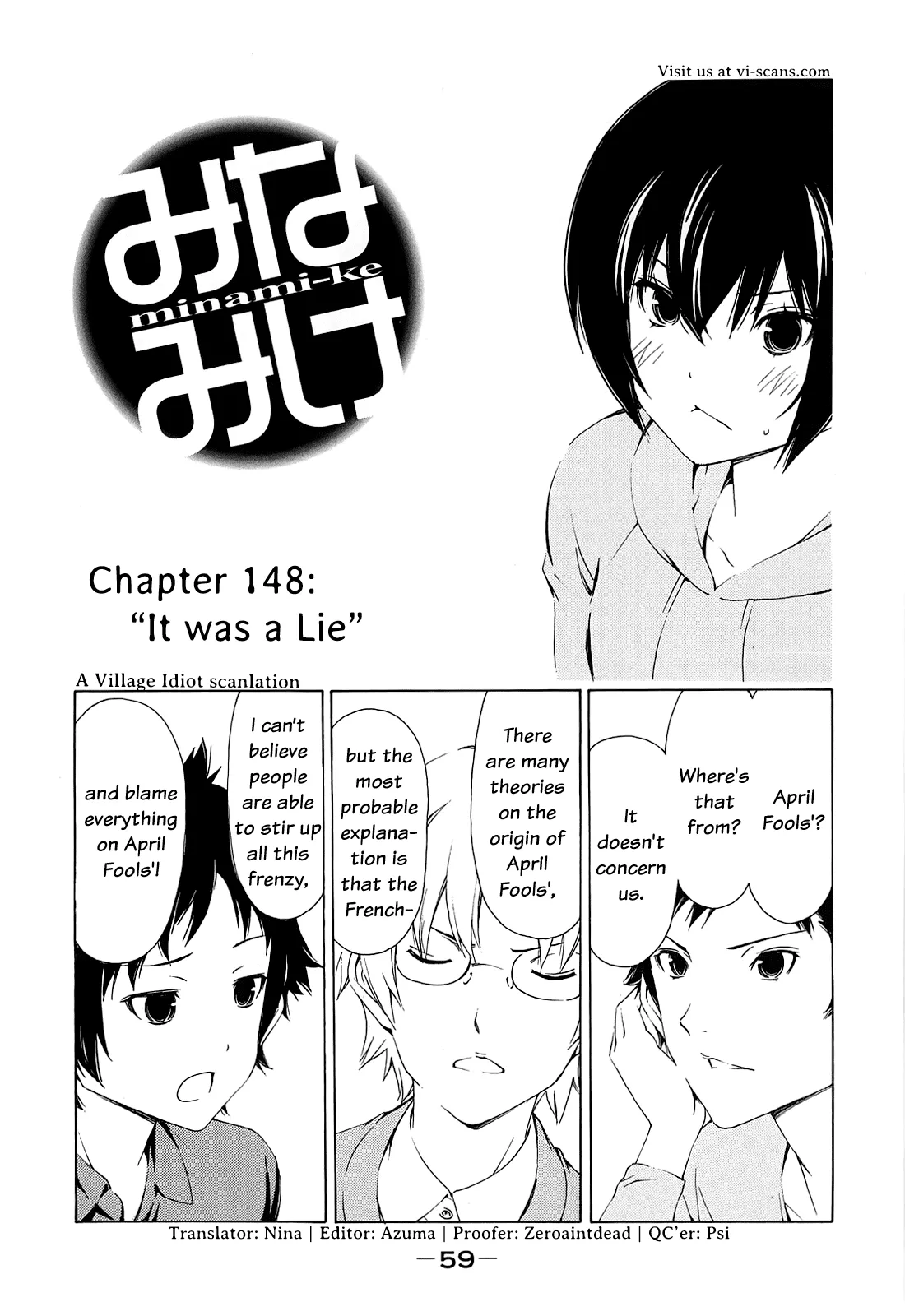 Read Minami-ke Chapter 148 - "It Was a Lie" Online