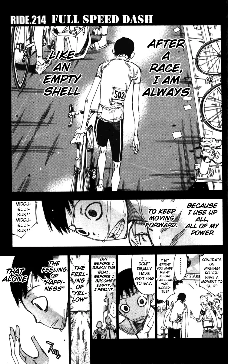 Read Yowamushi Pedal Chapter 214 - Full Speed Dash Online