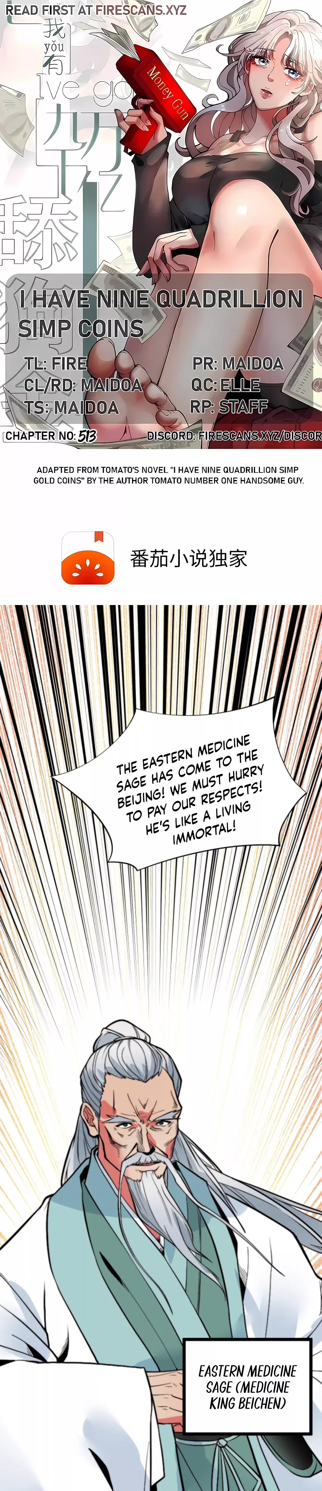 Read I Have Nine Quadrillion Simp Gold Coins Chapter 513 Online