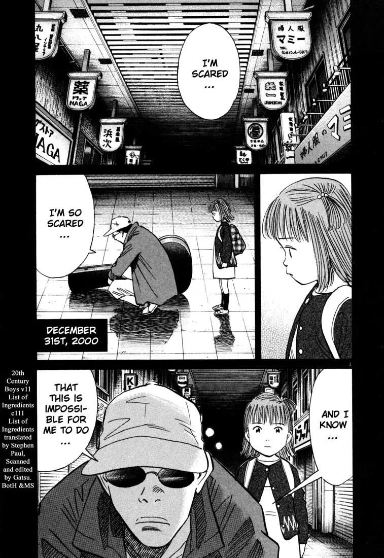 Read 20th Century Boys Chapter 111 - List of Ingredients Online