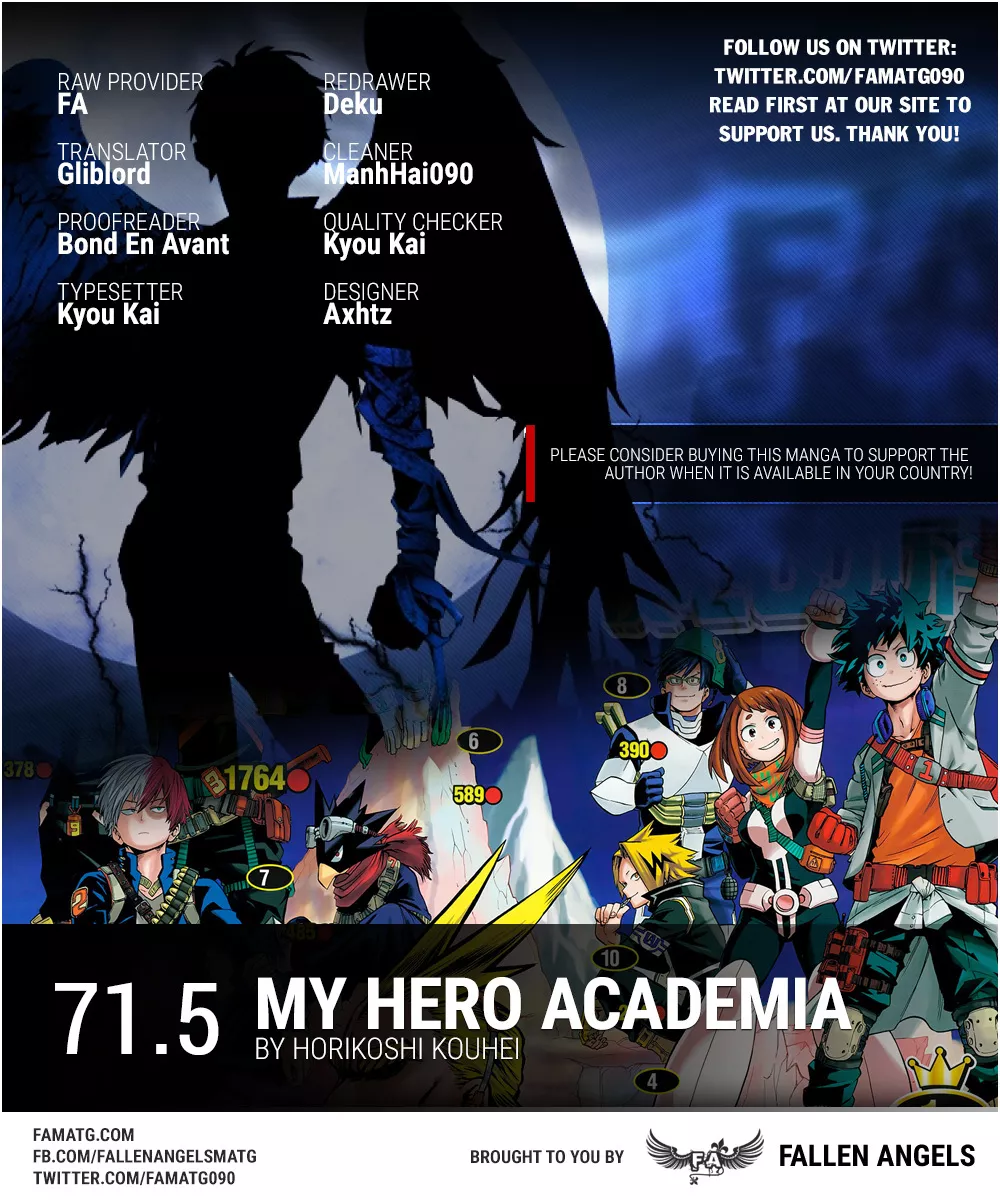 Read Boku no Hero Academia Chapter 71.5 - Volume 8 Omake Online