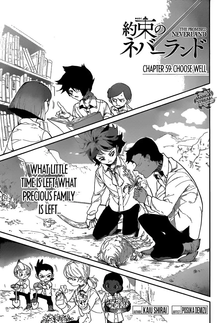 Read Yakusoku no Neverland Chapter 59 - Choose Well Online