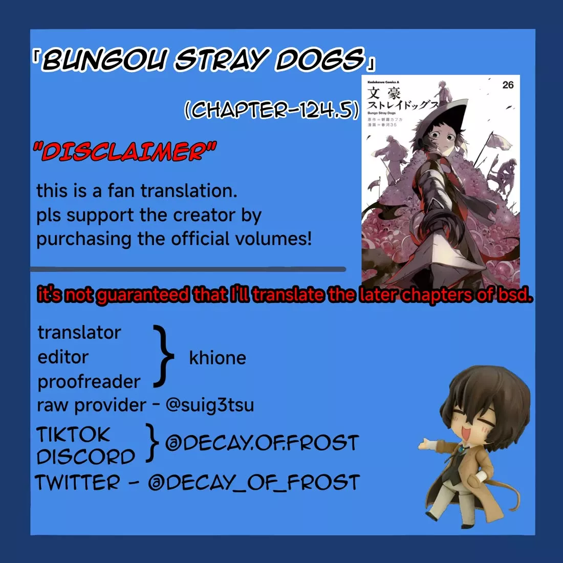 Read Bungou Stray Dogs Chapter 124.5 Online