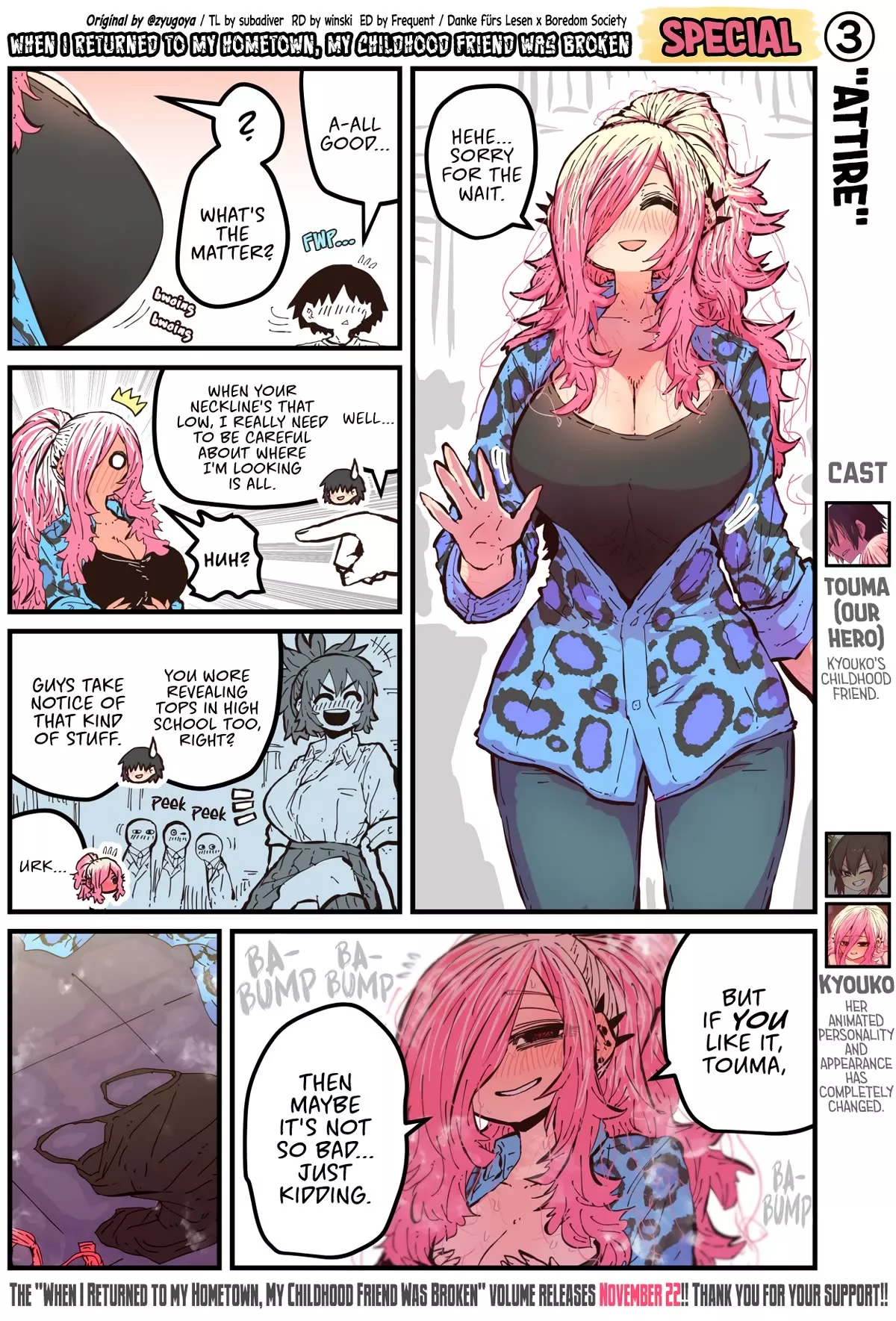 Read When I Returned to My Hometown, My Childhood Friend was Broken Chapter 50.3 - Volume Release Special 3 Online