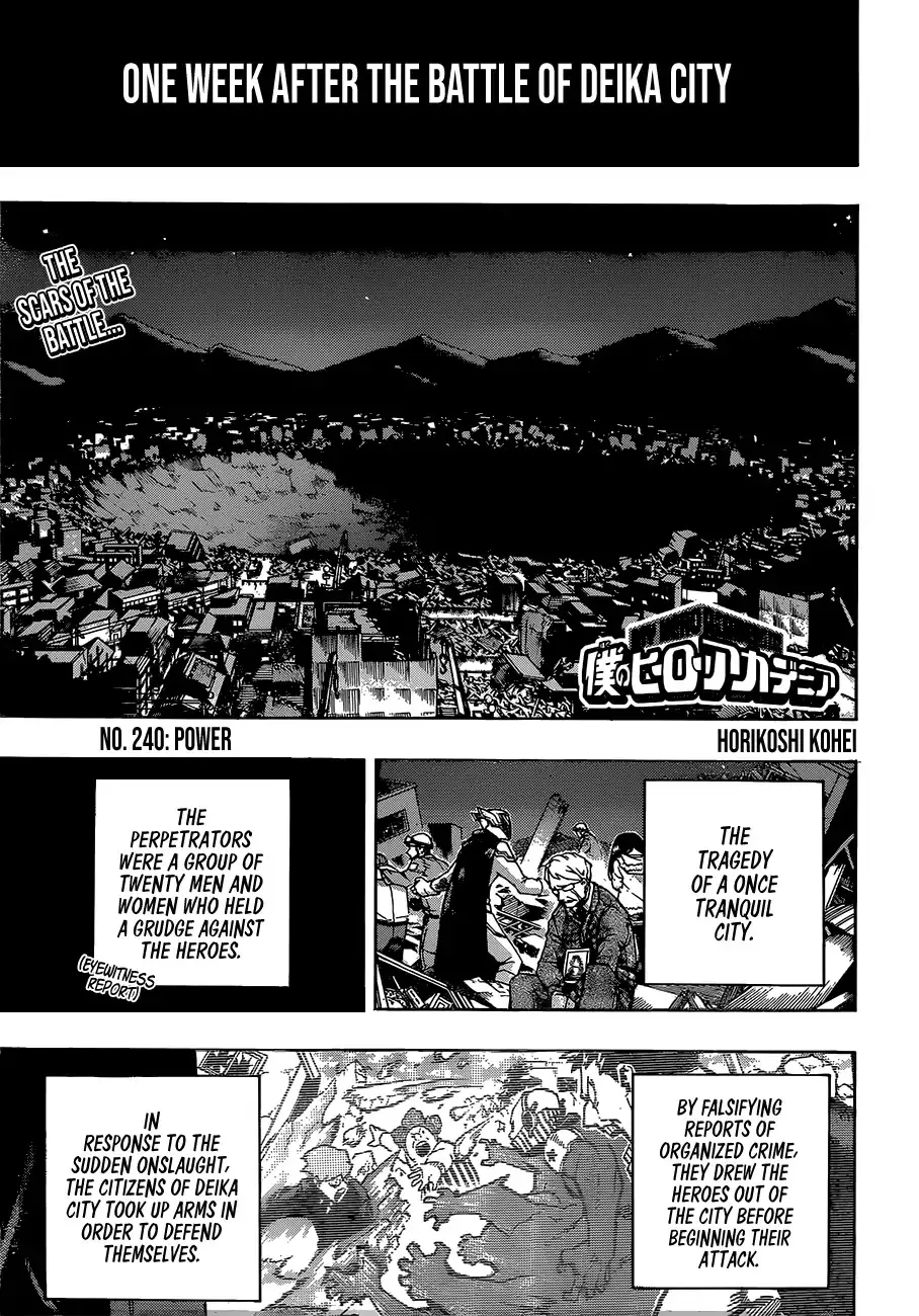 Read Boku no Hero Academia Chapter 240 - Power Online