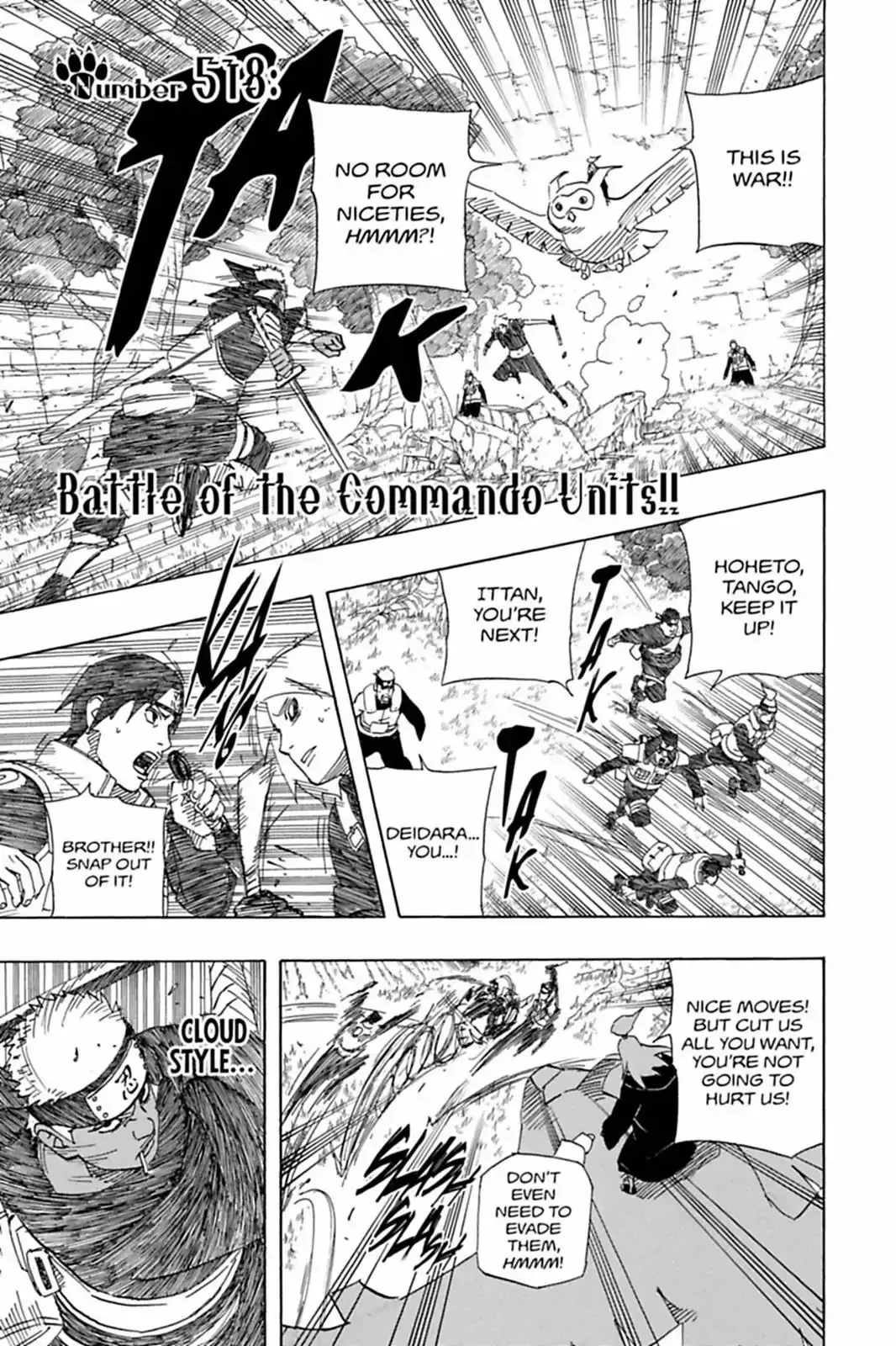 Read Naruto Chapter 518 - Battle Of The Commando Units!! Online