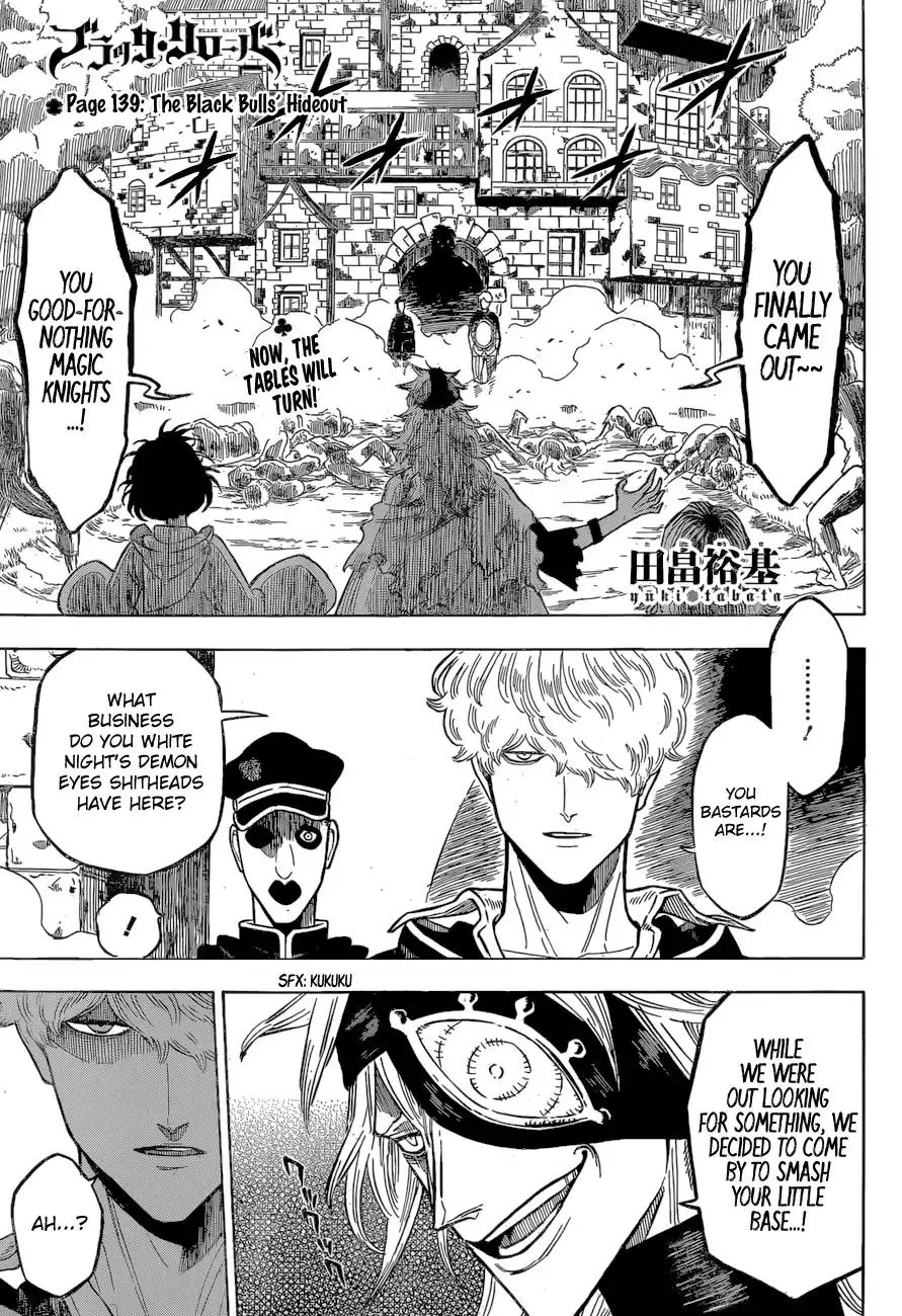 Read Black Clover Chapter 139 - The Black Bulls' Hideout Online