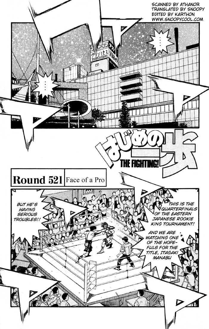 Read Hajime no Ippo Chapter 521 - Face of a pro Online