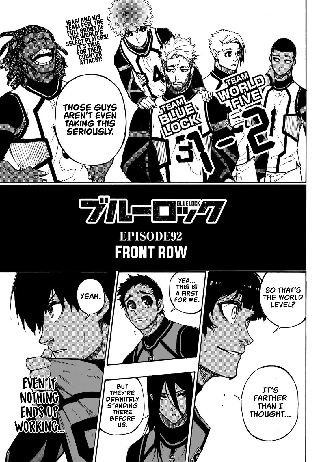 Read Blue Lock Chapter 92 - Front Row Online