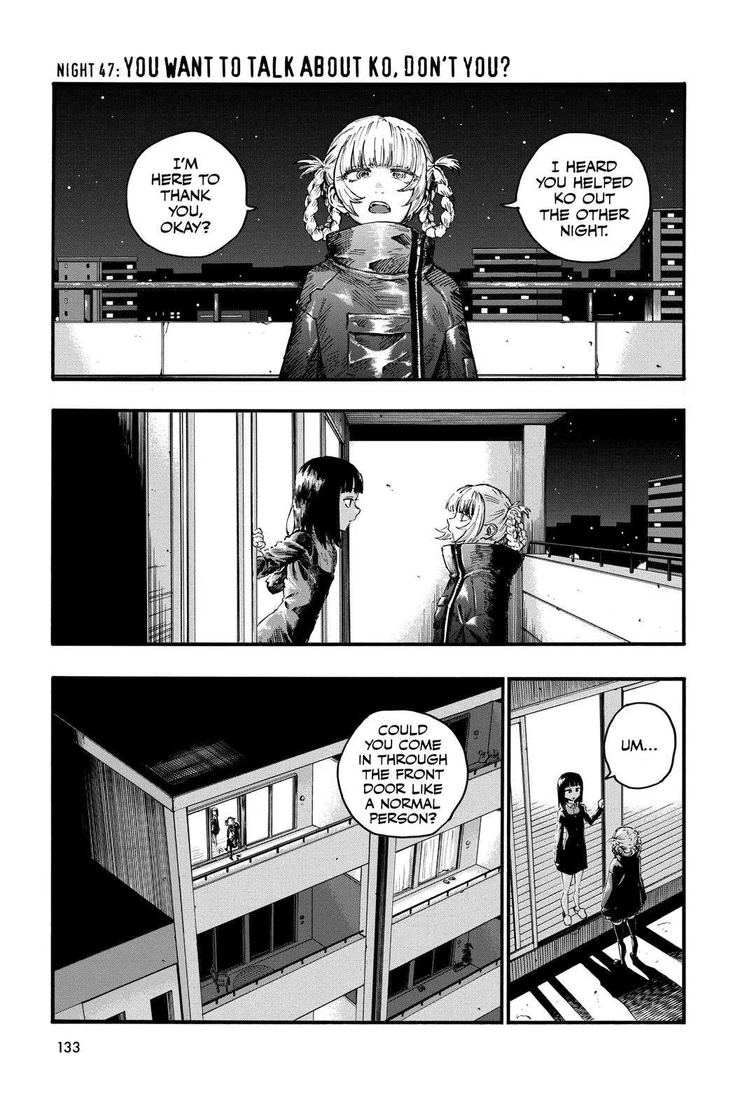 Read Yofukashi no Uta Chapter 47 Online