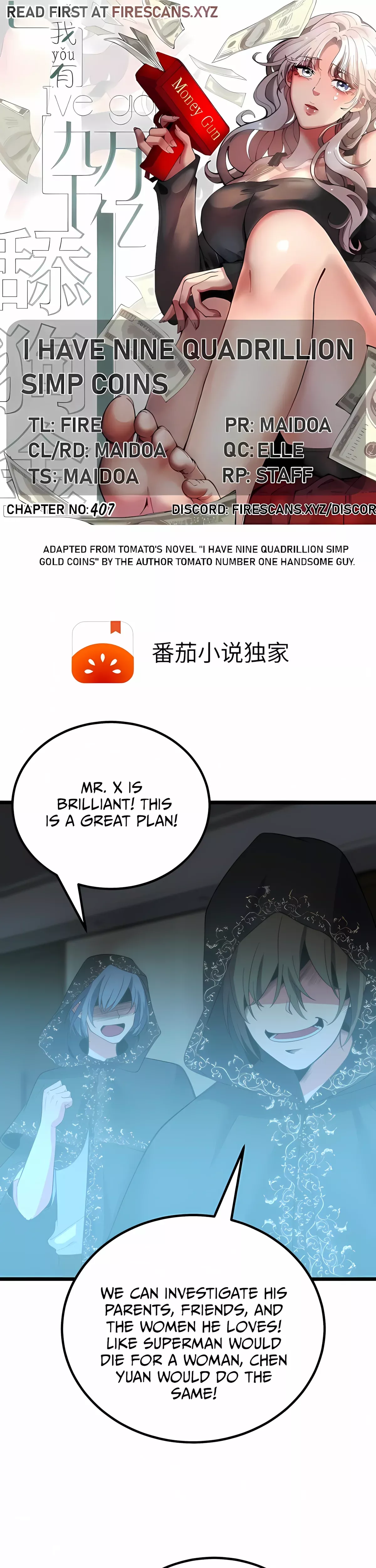Read I Have Nine Quadrillion Simp Gold Coins Chapter 407 Online