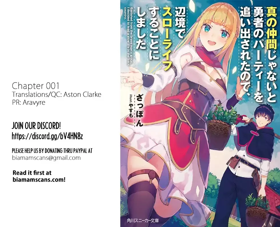 Read Shin no Nakama ja Nai to Yuusha no Party wo Oidasareta node, Henkyou de Slow Life suru Koto ni Shimashita Chapter 1 Online