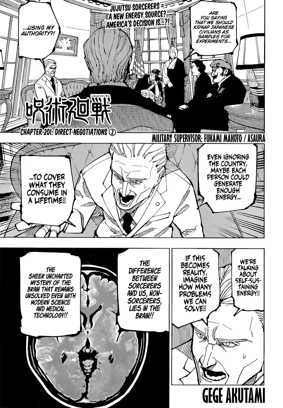 Read Jujutsu Kaisen Chapter 201 - Direct Negotiations ② Online