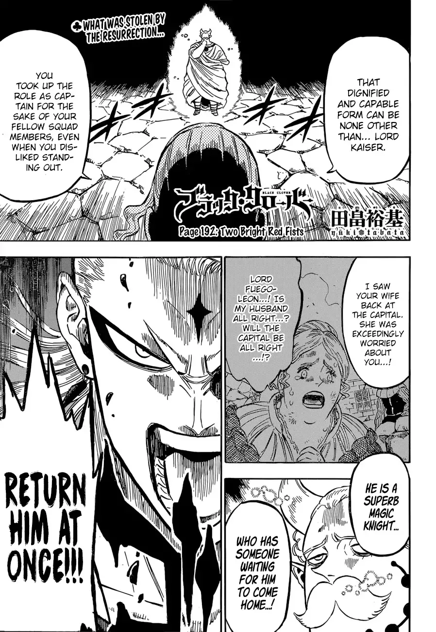 Read Black Clover Chapter 192 - Page 192: Two Bright Red Fists Online