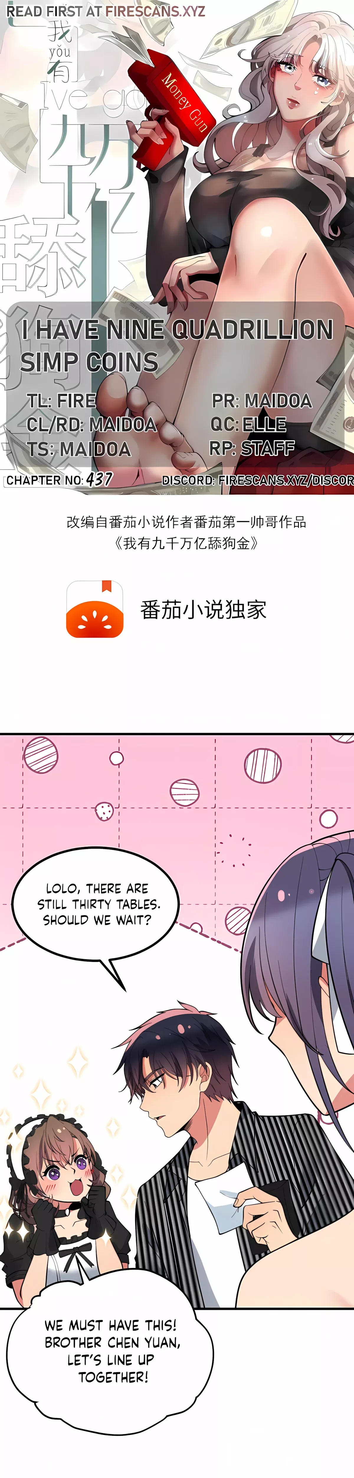 Read I Have Nine Quadrillion Simp Gold Coins Chapter 438 Online