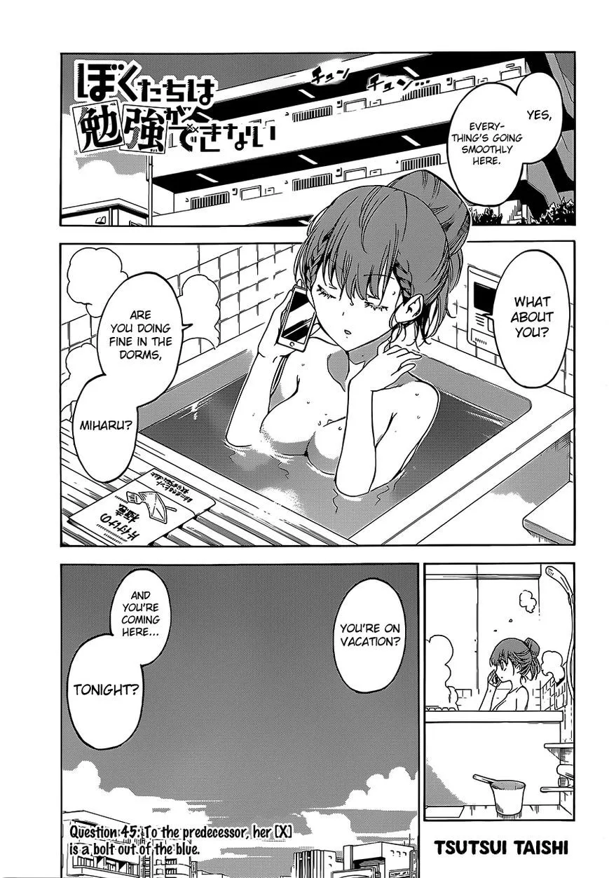 Read Bokutachi wa Benkyou ga Dekinai Chapter 45 - To the predecessor, her [X] is a bolt out of the blue Online